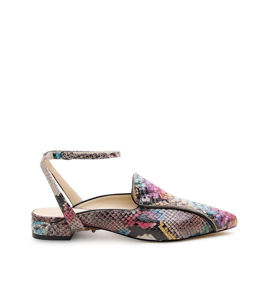 Alterre Women's Painted Snake Marilyn Customizable Pointed Loafer Slides