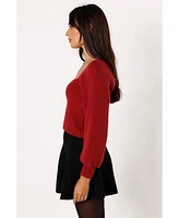 Petal and Pup Women's Gia Sweetheart Neck Bell Sleeve Knit Sweater