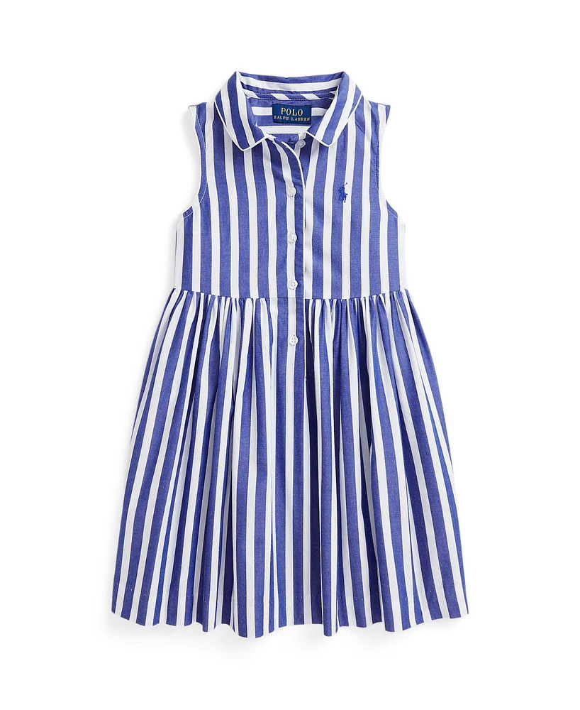 Polo Ralph Lauren Toddler and Little Girls Striped Poplin Shirtdress