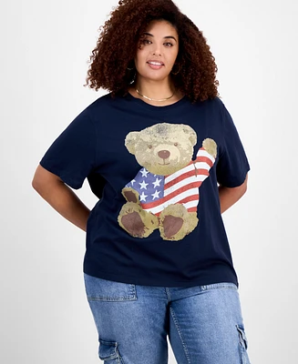 Grayson Threads, The Label Trendy Plus Americana Teddy Tee