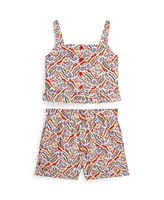 Polo Ralph Lauren Toddler and Little Girls 2-Piece Riviera-Print Top Short Set