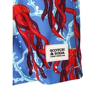 Scotch & Soda Men's Under the Sea Jellyfish Graphic Swim Trunks