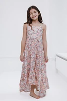 Harry Potter Girls Hedwig Square Neck Smocked Cami Maxi Dress