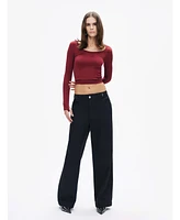 Nocturne Women's Crew Neck Knit Blouse