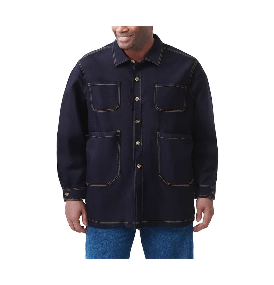KingSize Big & Tall Flex Denim Multi Pocket Chore Jacket