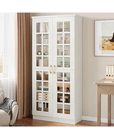 Tribesigns 71" Tall Storage Cabinet with Doors, Kitchen Pantry Cabinet with Adjustable Shelves, Kitchen Cupboard Food Pantry Floor Storage Cabinet for