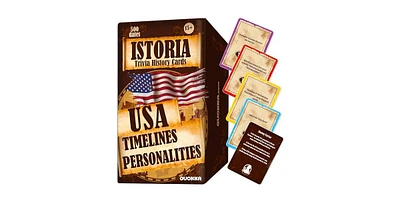 Quokka Usa History & Personality Board Card Game - Istoria 500 Trivia Cards - Educational Games for Adults