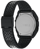 Timex Men's Quartz Digital Black Stainless Steel Watch, 36mm