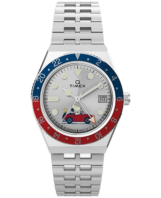 Timex Men's Quartz Analog Silver-Tone Stainless Steel Watch, 38mm
