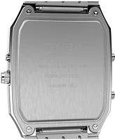 Timex Men's Quartz Analog Digital Silver-Tone Stainless Steel Watch, 33mm