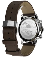Timex Men's Chronograph Brown Leather Watch, 41mm