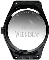 Timex Men's Quartz Analog Black Stainless Steel Watch, 36mm