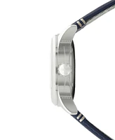 Avi-8 Men's Spitfire Smith Automatic Blue Leather Strap Watch