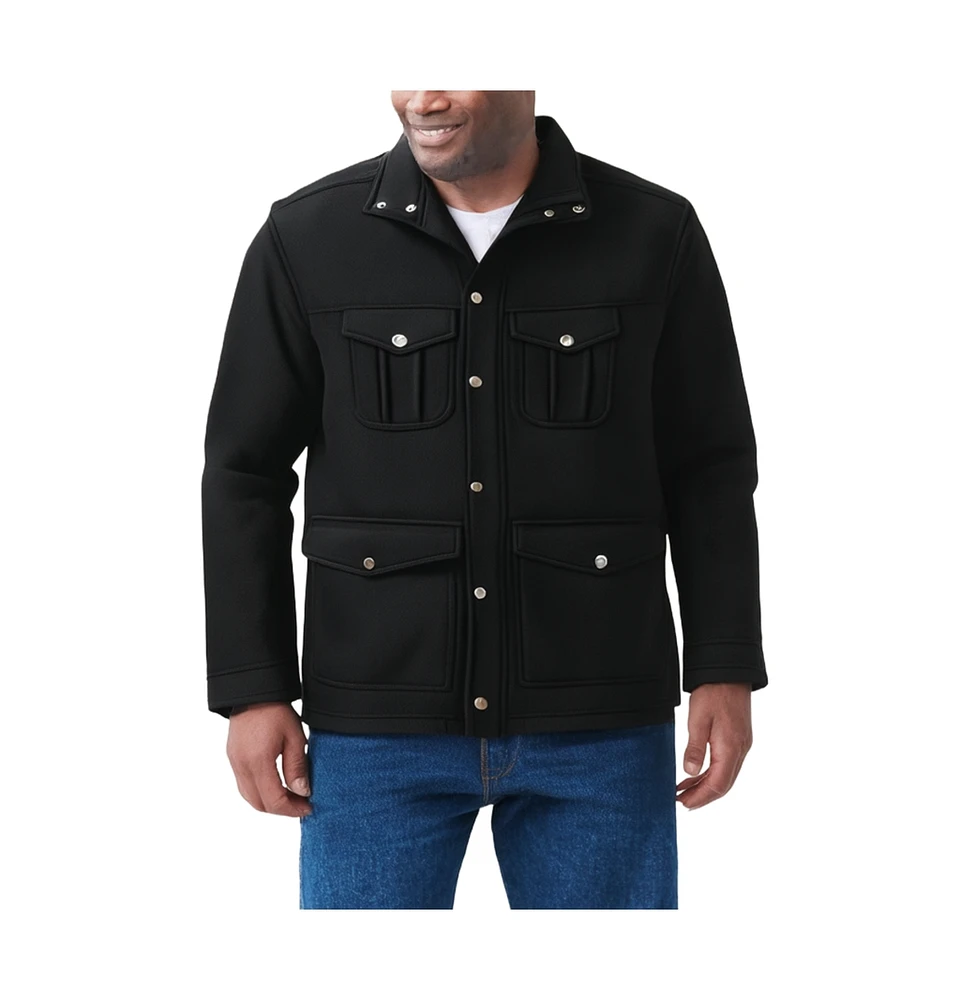KingSize Tall Sweater Fleece Multi-Pocket Jacket