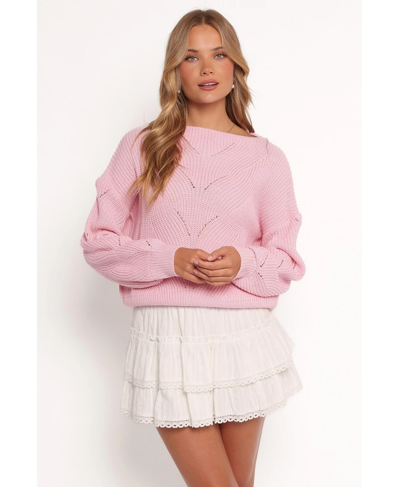 Petal and Pup Women's Mora Open Stitch Knit Sweater