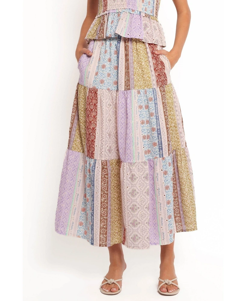 Petal and Pup Women's Petai Patchwork Maxi Skirt
