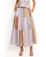Petal and Pup Women's Petai Patchwork Maxi Skirt