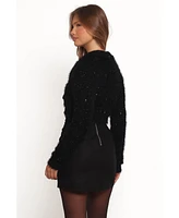 Petal and Pup Women's Capra Fuzzy Tie Front Cardigan