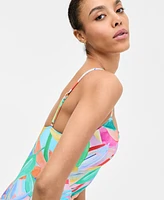 La Blanca Women's Tropi-Flage Printed Scoop-Neck One-Piece Swimsuit, Exclusively at Macy's