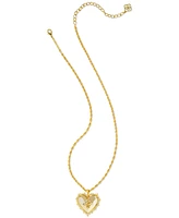 Kendra Scott Rose Heart Locket Pendant Necklace, 16" + 3" extender