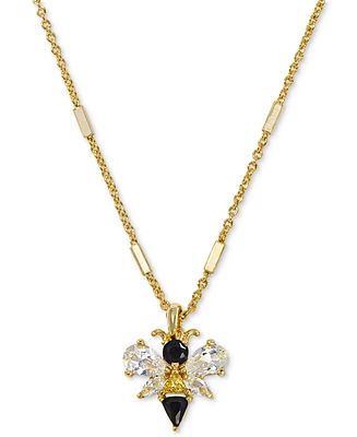 Kendra Scott 14k Gold-Plated Crystal Bee 18" Adjustable Pendant Necklace - Gold Black