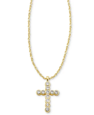 Kendra Scott Gold-Tone Cross Crystal 19" Pendant Necklace