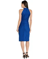 R & M Richards Petite Textured Halterneck Midi Dress