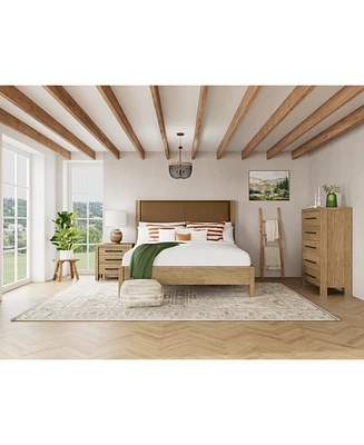 Davie 3-Pc. King Set (Leather Bed, Chest & 3-Drawer Nightstand), Created for Macy's