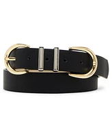 Steve Madden Topstitched Textured Polyurethane Belt