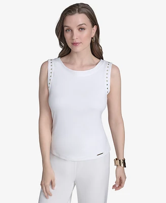 Halston Women's Studded Sleeveless Top