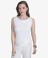 Halston Women's Studded Sleeveless Top