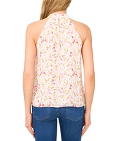 CeCe Women's Floral-Print Cutaway Halter Tank