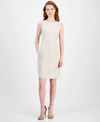Kasper Women's Stretch-Crepe Sleeveless Sheath Dress