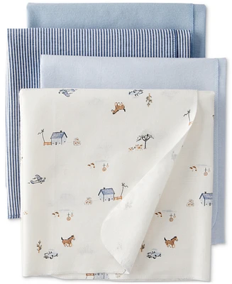 Carter's Baby Cotton Receiving Blankets, 4 Pack