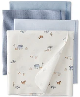 Carter's Baby Cotton Receiving Blankets, 4 Pack