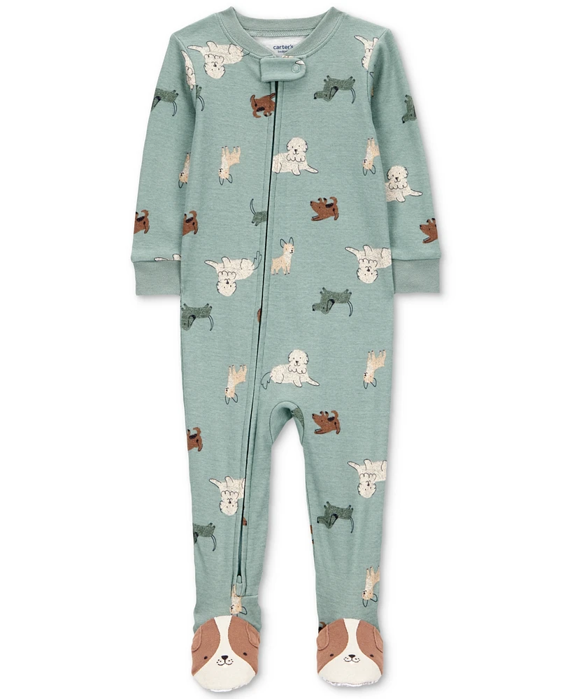 Carter's Baby Boys 1-Piece Dog-Print 100% Snug-Fit Cotton Footed Pajamas