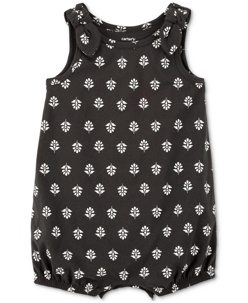 Carter's Baby Girls Floral-Print Cotton Romper