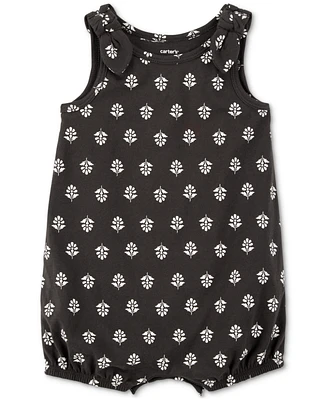 Carter's Baby Girls Floral-Print Cotton Romper