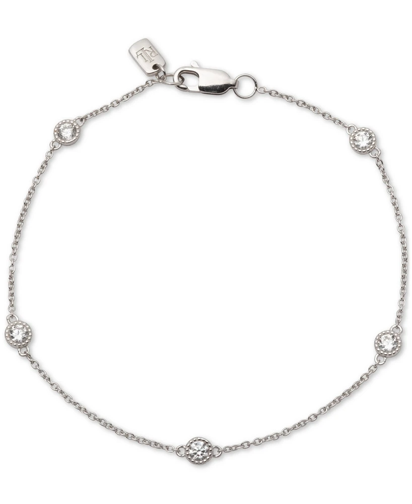 Lauren Ralph Lauren Sterling Silver Cubic Zirconia Station Flex Bracelet