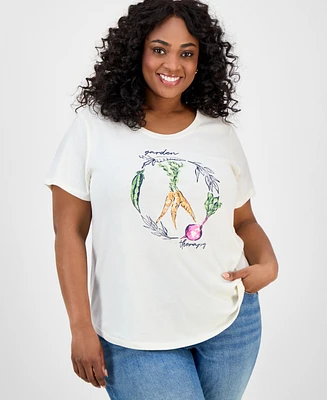 Style & Co Plus Printed Graphic T-Shirt