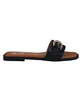 Gc Shoes Women's Kenna Embellished Buckle Flat Sandals