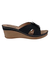 Gc Shoes Women's Fiora Floral Wedge Sandals