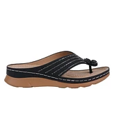 Gc Shoes Women's Amari Flower Thong Flat Sandals