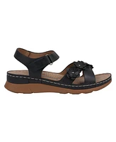 Gc Shoes Women's Faye Floral Strappy Flat Sandals