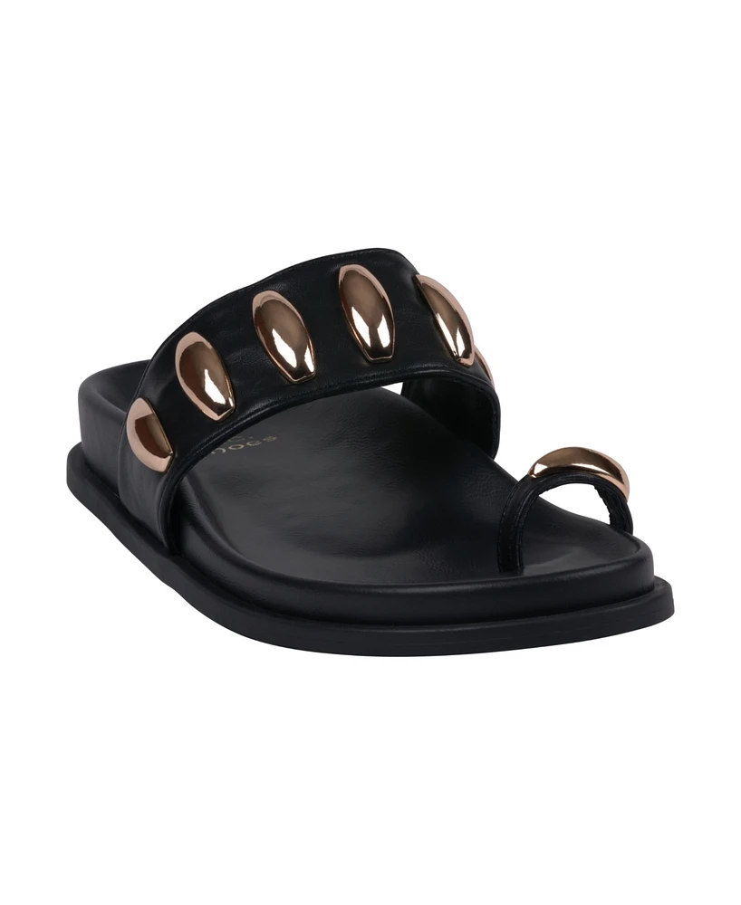 Gc Shoes Women's Sonya Toe Ring Footbed Flat Sandals