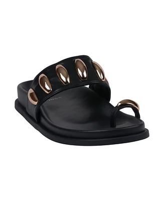 Gc Shoes Women's Sonya Toe Ring Footbed Flat Sandals