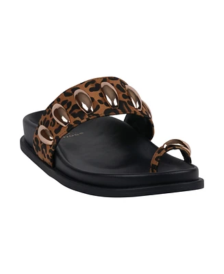 Gc Shoes Women's Sonya Toe Ring Footbed Flat Sandals