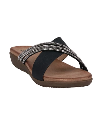 Gc Shoes Women's Iris Embellished Asymmetrical Flat Sandals
