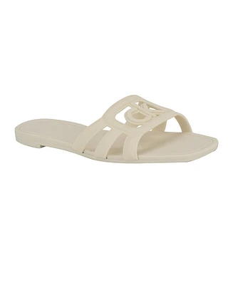 Calvin Klein Women's Yoana Logo Slip-On Jelly Flat Sandals