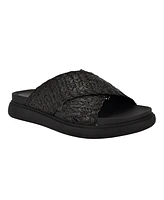Calvin Klein Women's Pacen Woven Crisscross Flat Sandals